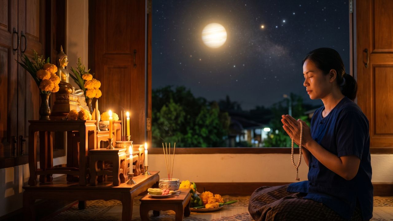 สวดด่วนคืนนี้! 3 คาถารับดาวใหญ่ย้าย วันวิสาขบูชา พลิกชะตารับโชคเกี่ยวกับวัฒนธรรม